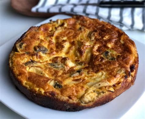 Quiche de Pollo y Champiñones Receta ekilu