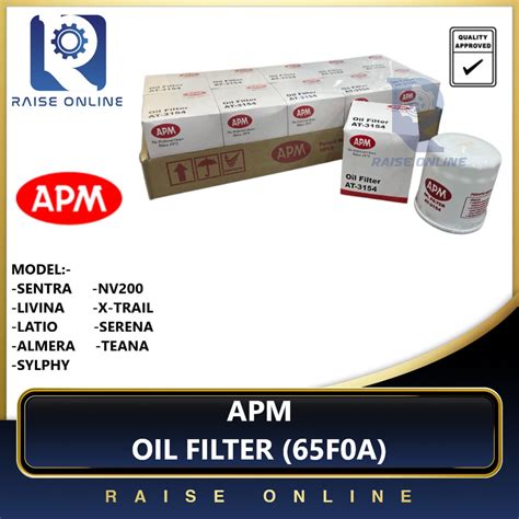 Apm Genuine Oil Filter Nissan N Sentra N Livina Latio Almera Sylphy