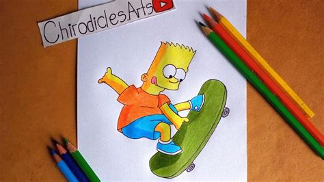 Cómo Dibujar A Bart Simpson Con Lápices De Colores Los Simpsons