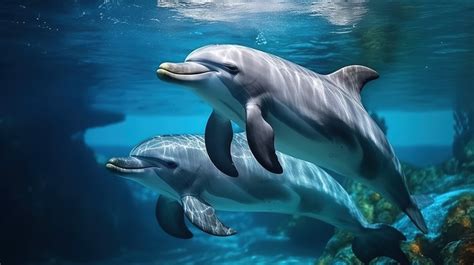 Enhance Mesmerizing Dolphin Artwork Enhanced By Background Texture