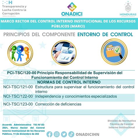 Principios Y Normas Del Componente Entorno De Control ONADICI