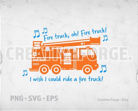 Blippi Song Fire Truck Song Lyrics Tee Shirt Design | Etsy