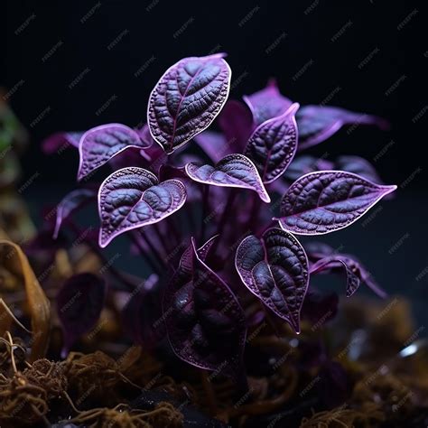 Premium Ai Image Deep Purple Perilla Plant