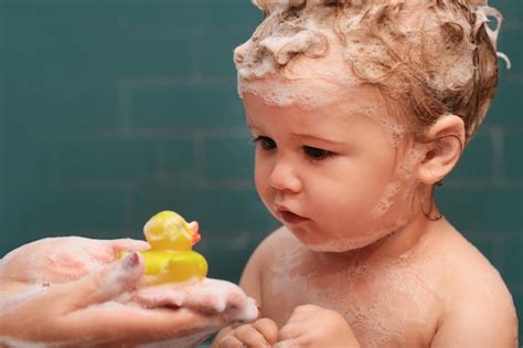 Premium Photo Hygiene And Body Care For Children Little Baby Child Is