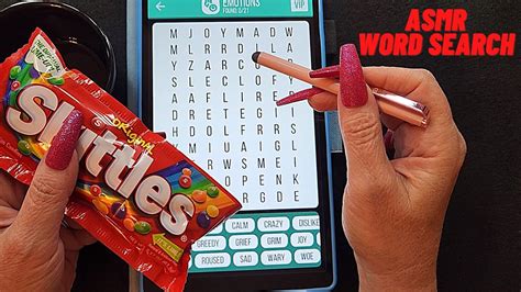 Asmr Word Search Eating Skittles Whispered Ramble Youtube