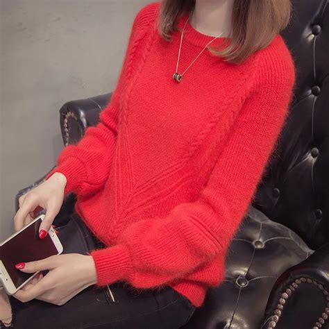 Women Casual Sweather 2018 Autumn Winter Solid Color Knitted Women O