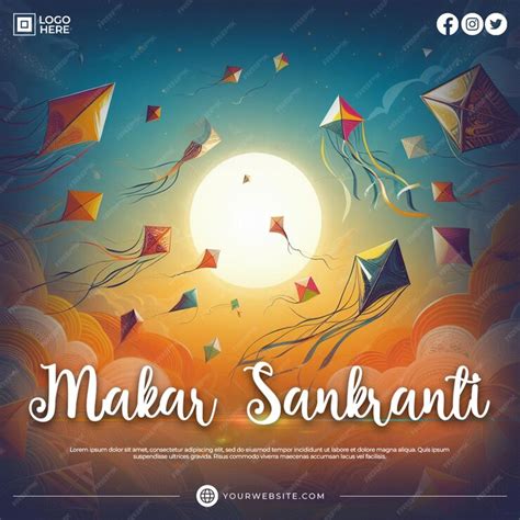 Premium Psd Happy Makar Sankranti Festival Social Media Post Banner