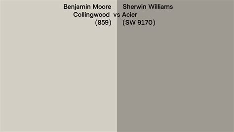 Benjamin Moore Collingwood 859 Vs Sherwin Williams Acier Sw 9170