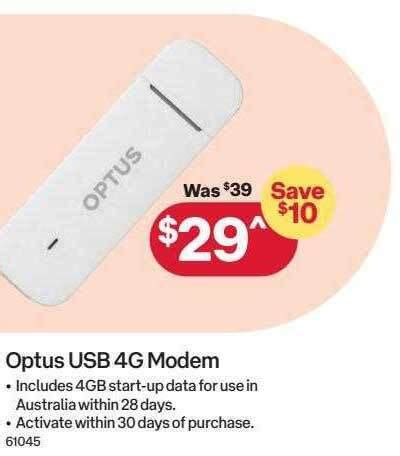 Optus Usb G Modem Offer At Australia Post