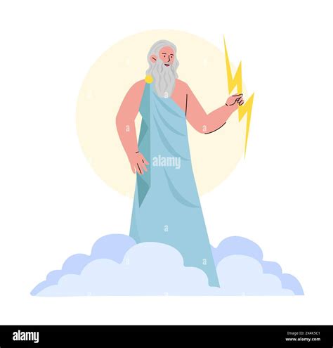 Zeus With Lightning Vector Stock Vector Image Art Alamy