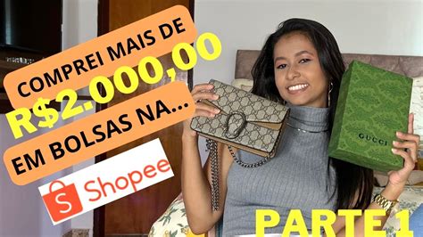 Comprinhas Da Shopee Bolsa Gucci Vou Te Mostrar Todos Os Detalhes