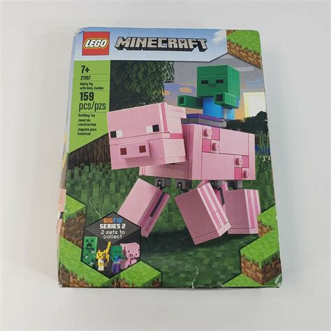 Lego Minecraft Bigfig Pig With Baby Zombie For Sale Online Ebay