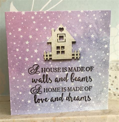 Printed New Home Card Flat Cards Home Quote Greeting Cards Etsy Uk