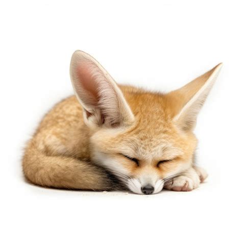 Premium Ai Image Sleeping Fennec Fox
