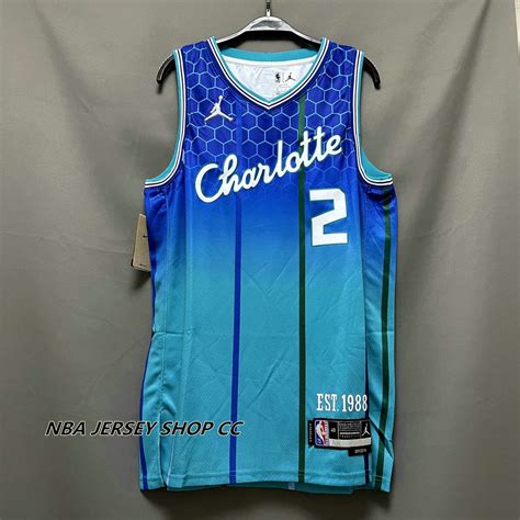 2021 22 Novo Original Nba Charlotte Hornets City Edition Para Homens 2 Lamelo Ball Jersey Blue