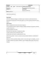 Avance 2 Evidencia Administracion Financiera Docx Nombre Nombre Del