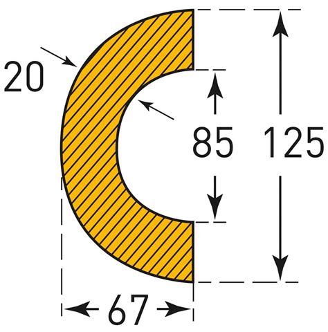 Warn Und Schutzprofil Rohrschutz Bogen 85 135x67 Mm Gelb Schwarz