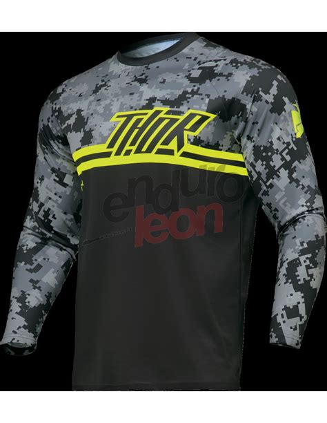 Camiseta Thor Sector Digi Negra Camo Talla Camiseta Xl