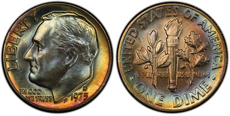 1975 D 10c Regular Strike Roosevelt Dime Pcgs Coinfacts