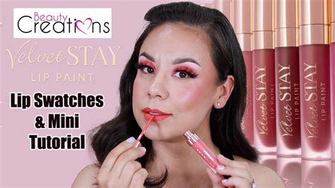 Beauty Creations Velvet Stay Lip Paints Prueba De Labios Y Tutorial