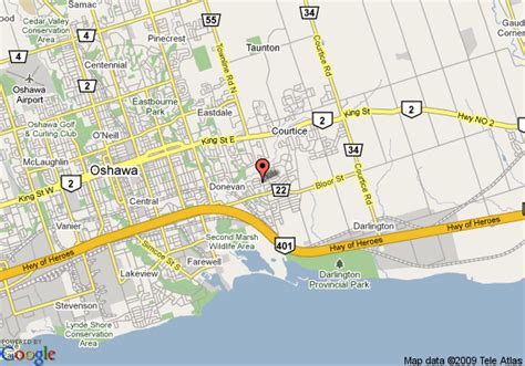 Map of Quality Hotel & Conference Centre Oshawa, Oshawa