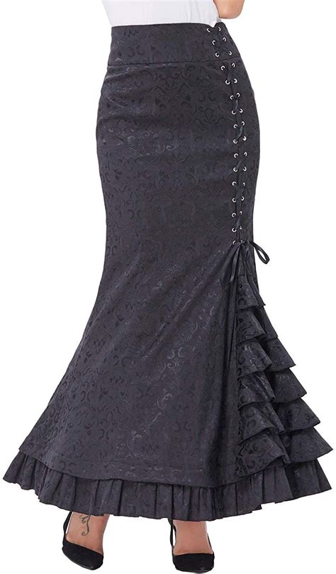 Belle Poque Steampunk Gothic Vintage Victorian Lace Up Party Skirts