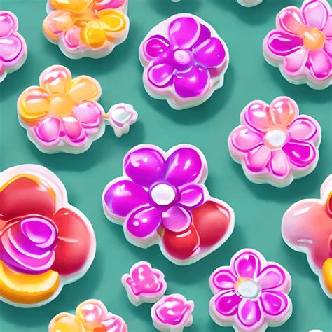 Floral Kawaii Candy Pattern · Creative Fabrica