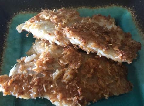 Parmesan Crusted Fresh Water Bass Just A Pinch Recipes