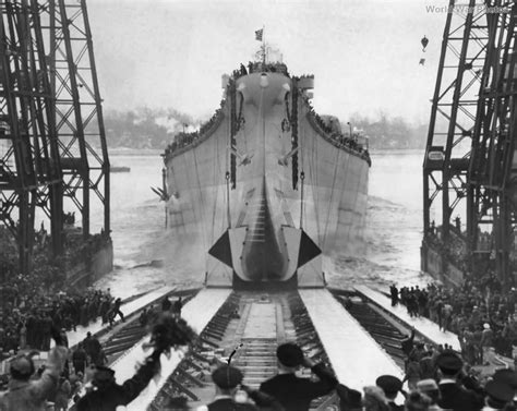 Launching Battleship USS New Jersey At Philadelphia Navy Yard World