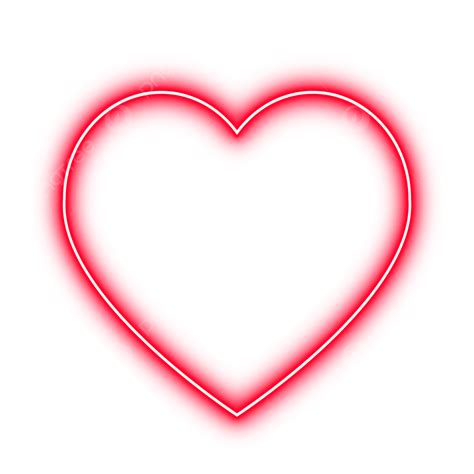 Red Neon Heart Shape Love Neon Heart Neon Love Heart Shape PNG And