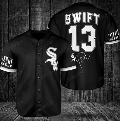 Chicago White Sox Taylor Swift Baseball Jersey Black Scesy