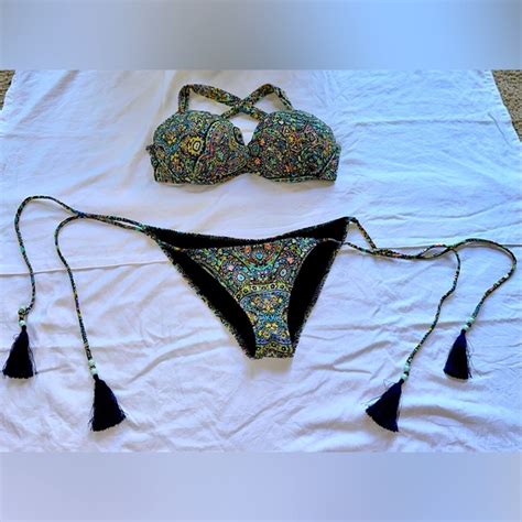 Victoria S Secret Swim Victorias Secret Mosaic Garden Bikini Set D Top Small Bottoms
