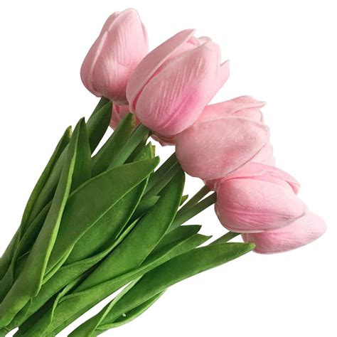 Rrunsv Artificial Latex Tulips Flowers Tulip Stems Real Touch Tulips