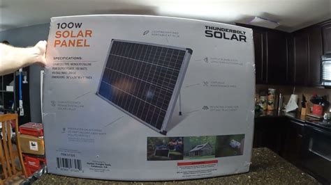 Harbor Freight 100 Watt Solar Panel Unboxing Youtube