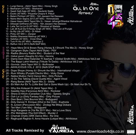 DJ AKHIL TALREJA – ALL IN ONE REMIXES | TOP 42 CLUB HITS | Downloads4Djs