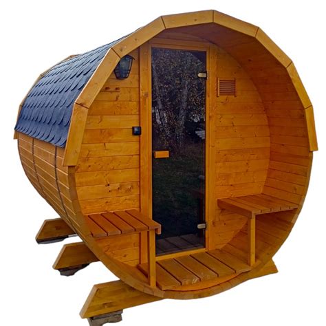 SAUNA ogrodowa BECZKA zewnętrzna Ø 2 1m dł 2 5m 12803834405