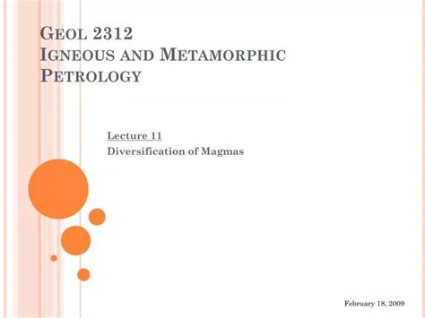 Ppt Geol 2312 Igneous And Metamorphic Petrology Powerpoint