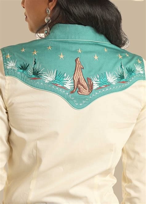 Panhandle Slim Womens Coyote Moon Western Snap Shirt