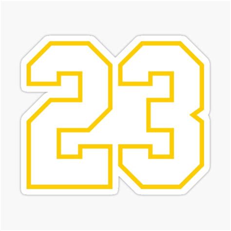 "Twenty Three White Jersey Number 23" Sticker for Sale by elhefe ...