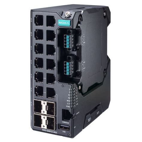 Moxa EDS-G4012-4GC-LV Industrial DIN-Rail Managed Ethernet Switch (KIT-PRO / UNIT) (EDS-G4012-KIT-PRO-UNIT)