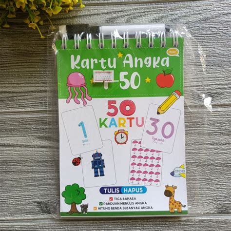 Jual Kartu Angka 1 50kartu Belajar Anak Shopee Indonesia
