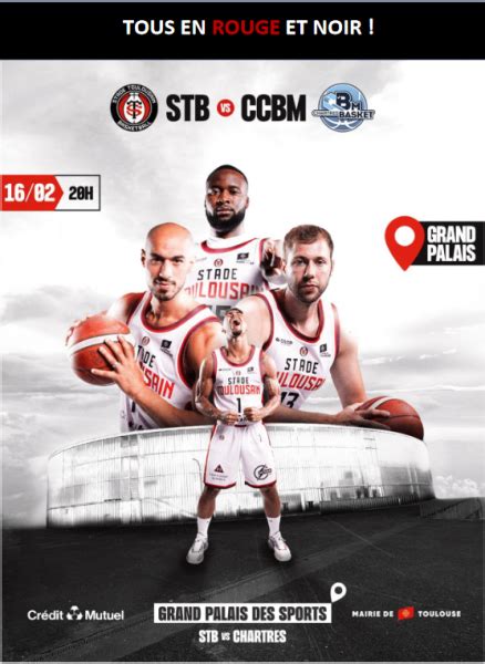 Billetterie rencontre NM1 Stade Toulousain Basket Chartres le 16 02 à