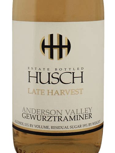 Husch Vineyards Gewürztraminer Late Harvest Vivino US