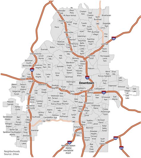 atlanta neighborhood map gis geography