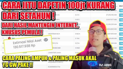 Cara Paling Ampuh Menghasilkan Uang Dari Internet Crypto Sampe