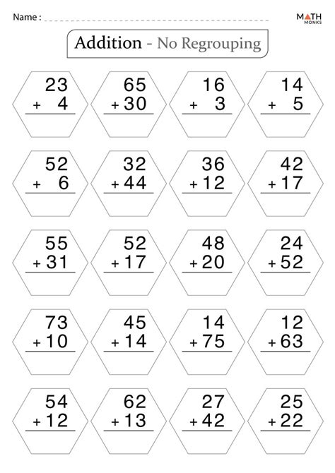 Addition Without Regrouping Worksheet Addition Digit Double