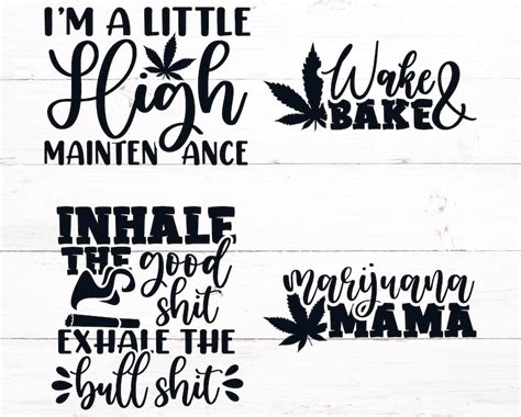 Weed Quotes SVG Bundle Weed SVG Bundle Weed Lover SVGs | Etsy