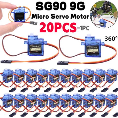Сервопривод SG90, 360 градусов (20 штук) - купить с доставкой по ...