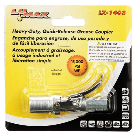 Lumax Heavy Duty Quick Release Grease Coupler LX 1403 Hardwares