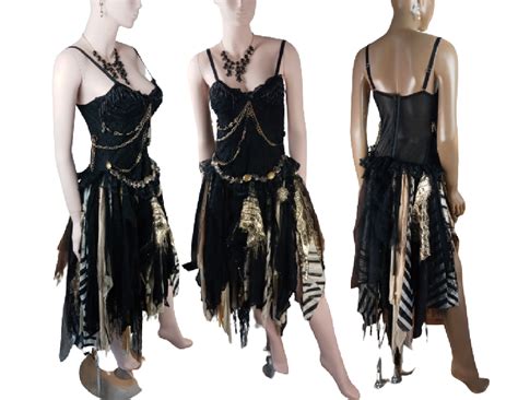 Clothing & Accessories :: Black corset Steampunk or Gothic style dress